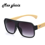 New Bamboo Frame Square Wooden Sunglasses Men or Women Retro Vintage Eyewear Unisex  Sun Glasses