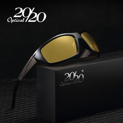 20/20 New Night Vision Sunglasses Men Polarized Night Driving Enhanced Light Anti-Glare Lenses