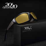 20/20 New Night Vision Sunglasses Men Polarized Night Driving Enhanced Light Anti-Glare Lenses