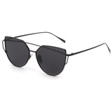 NEW Brand Designer Women Sunglasses Metal Frame Flat Vintage Mirror Shades