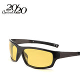 20/20 New Night Vision Sunglasses Men Polarized Night Driving Enhanced Light Anti-Glare Lenses