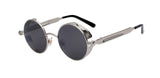 Round Metal Steampunk Men or Women Fashion Glasses Brand Designer Retro Vintage Sunglasses UV400