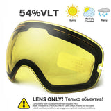 Mirror Double Layered Lens Ski and Snowboard Goggles, with Anti-fog UV400 Protection for Men Women Youth