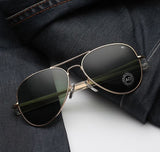JackJad Army MILITARY MacArthur Aviation Style AO General Sunglasses American Optical Glass Lens Men Sun Glasses