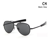 JackJad Army MILITARY MacArthur Aviation Style AO General Sunglasses American Optical Glass Lens Men Sun Glasses