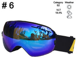 Ski and Snowboard Goggles High Quality Double Layers UV 400 and Anti-fog for Men and Women